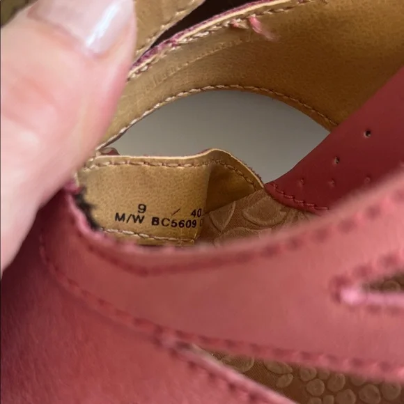 b.o.c. Pink Floral-Trim Slingback Wedge Sandals - Picture 8 of 8